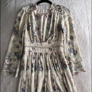 Zimmermann🌷floral embroidered long sleeve dress